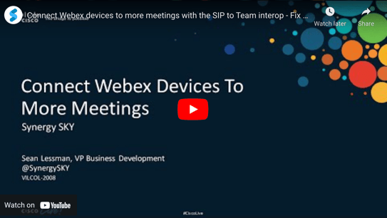 Connect Webex devices to more meetings