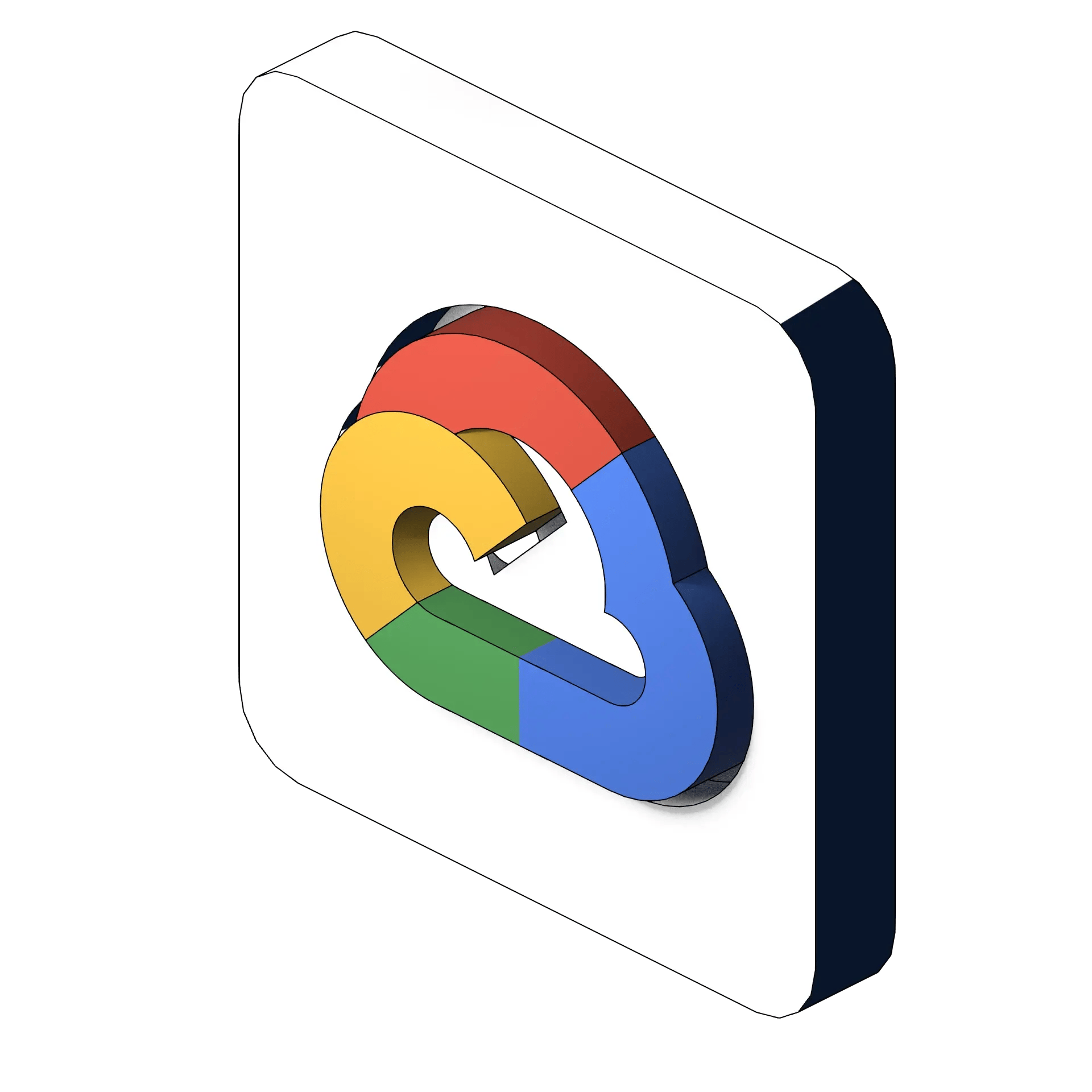 Google Cloud Badge Toon Shader 3