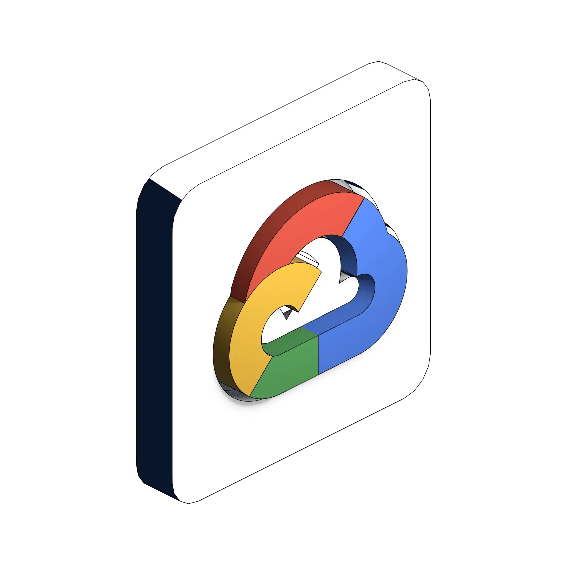 Google Cloud Badge Toon Shader 5