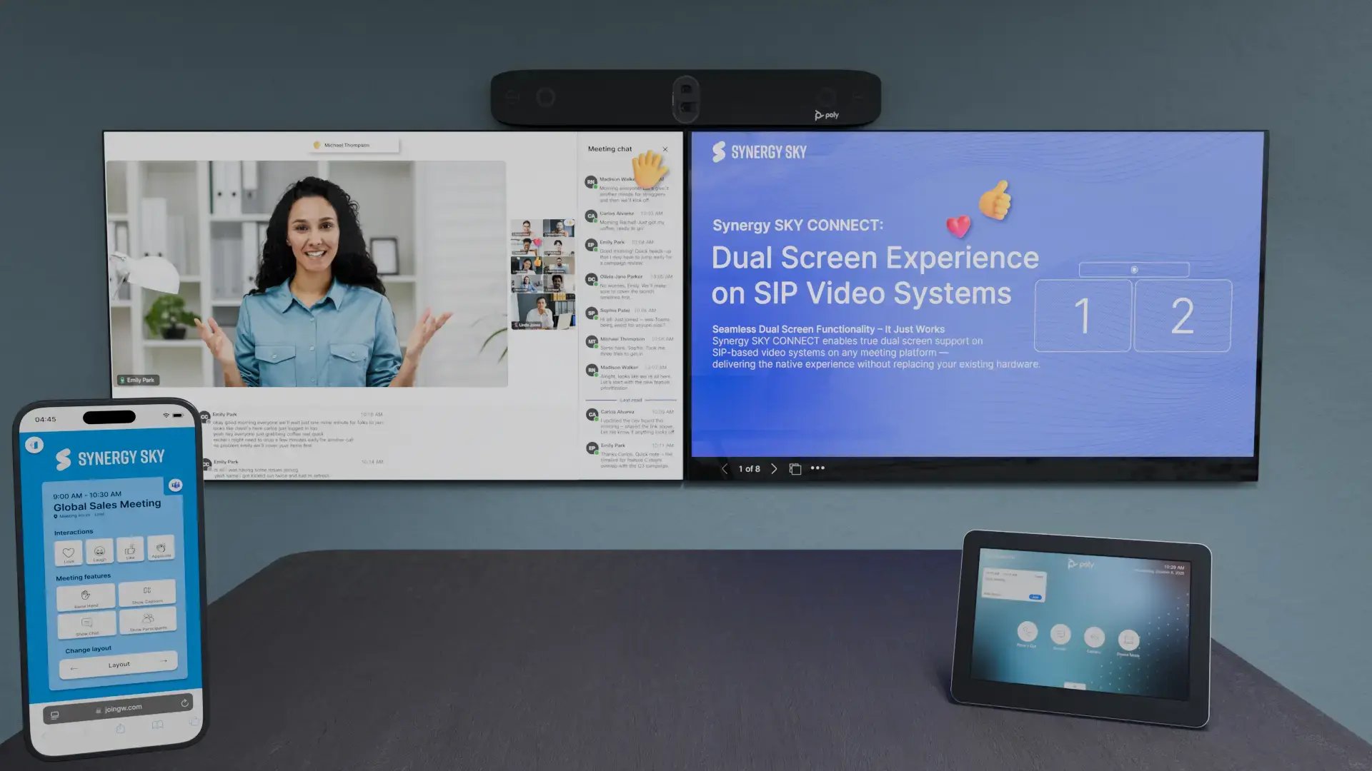 Poly Dual Screen All Interactive Features