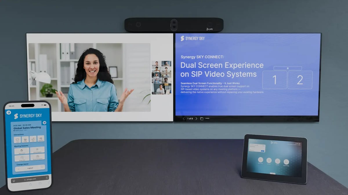 Poly Dual Screen Speaker and Presentation