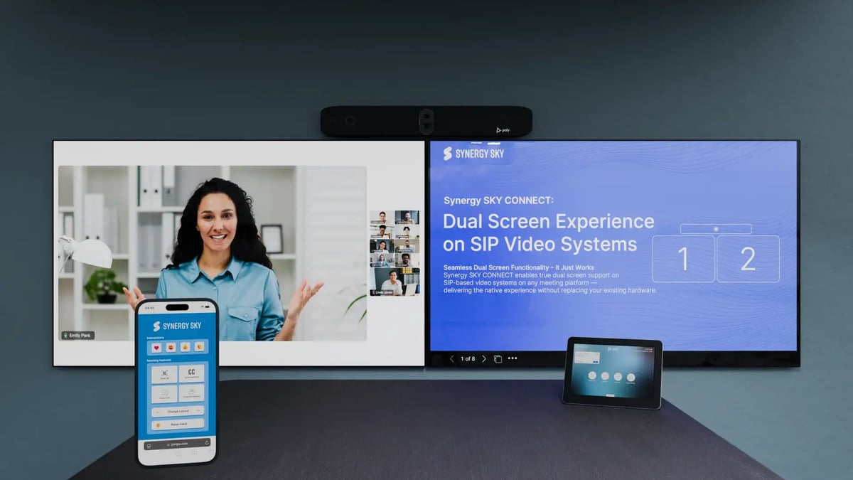 Poly Dual Screen Speaker and Presentation