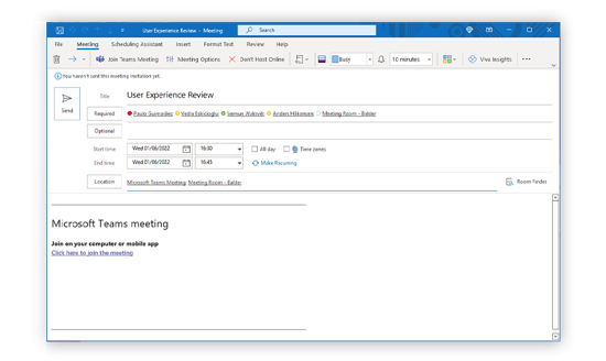 Outlook Experience