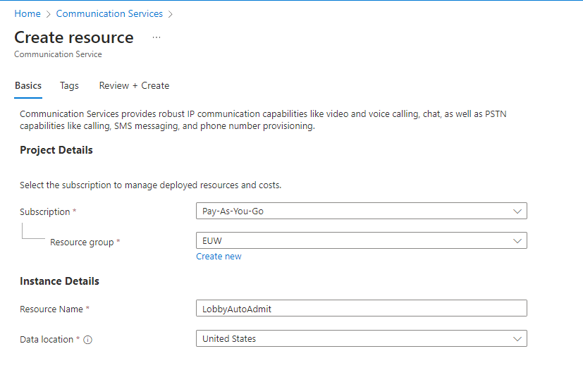 Create Resource
