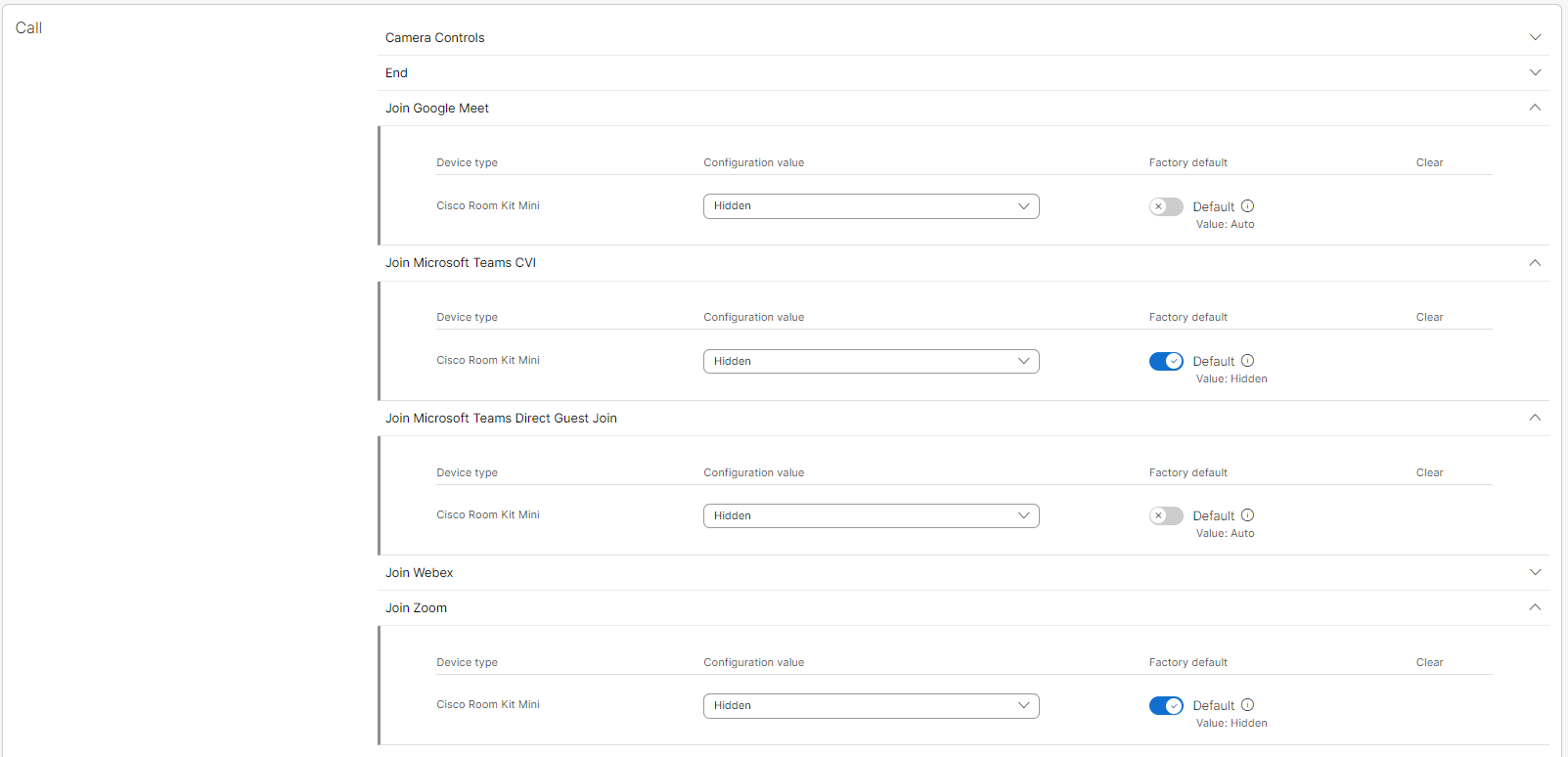 non Webex Control Hub