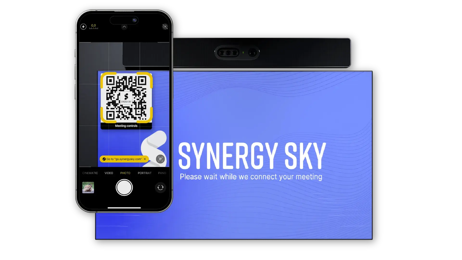 Synergy SKY Waiting Screen Scan QR
