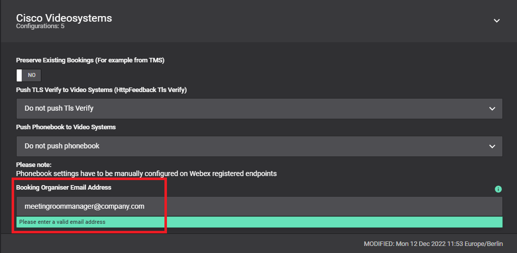 Touch Panel Meeting Booking - Step 4
