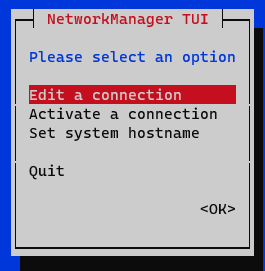 NetworkManager TUI